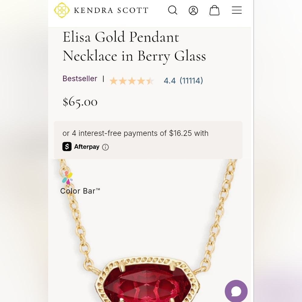 Kendra Scott Gold Necklace Sleek Chain Design